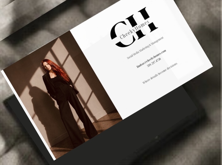 CheekyHomes brand direction document with portrait photography